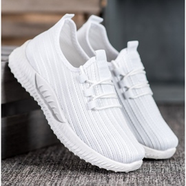 SHELOVET Textilní sportovní obuv bílý 2