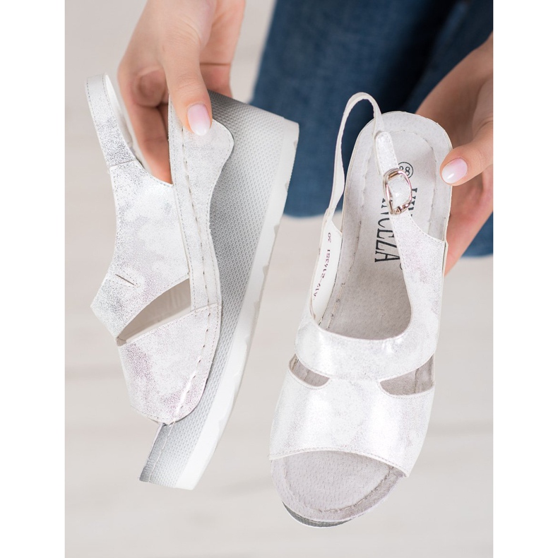 Klínové sandály VINCEZA šedá 1