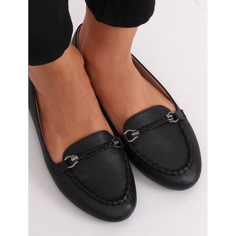 Černé dámské mokasíny A8636 Black černý 1