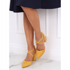 Čerpadla vysoké podpatky řez medu LY9153-5 žlutá 1 Čerpadla vysoké podpatky řez medu LY9153-5 žlutá 1