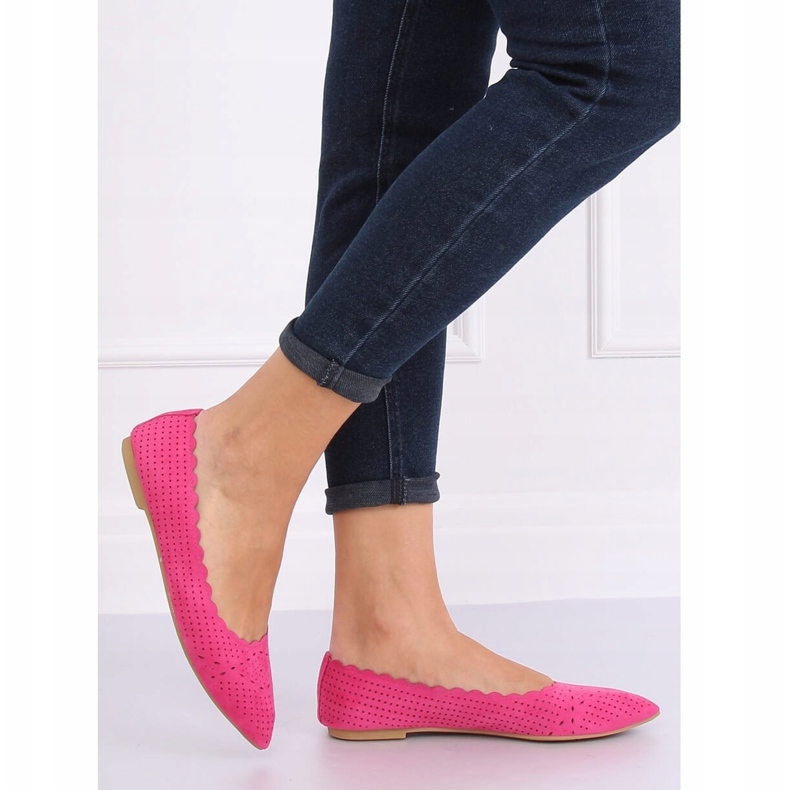 Fuchsie prolamované baleríny NK18P Fushia růžový 1