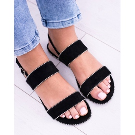 Lu Boo Dámské černé sandály Jets Noeli černý 2