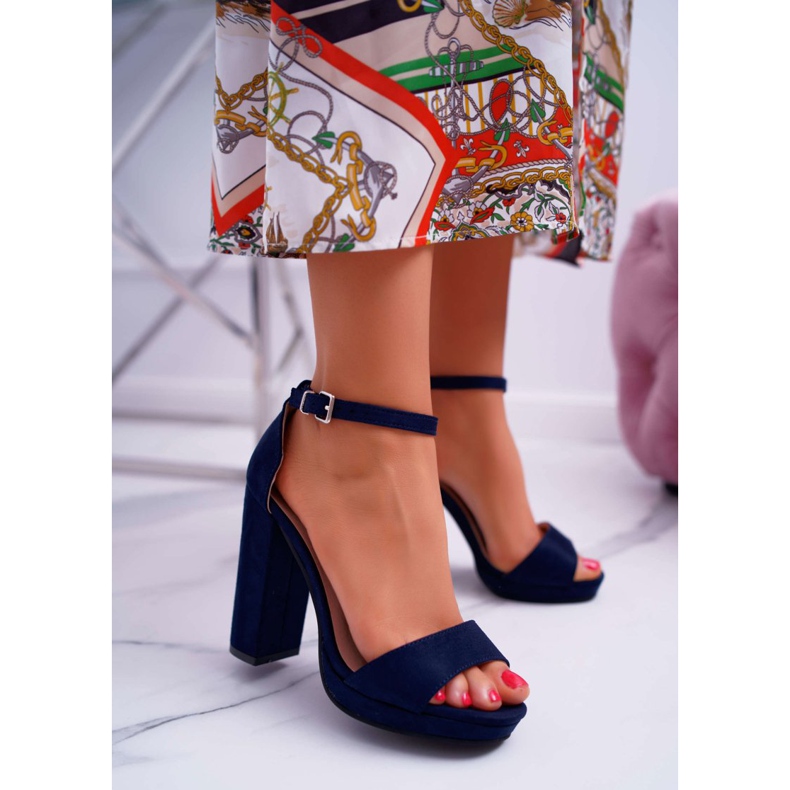 ADY Tmavě modré dámské sandály na platformě Debora námořnická modrá 2
