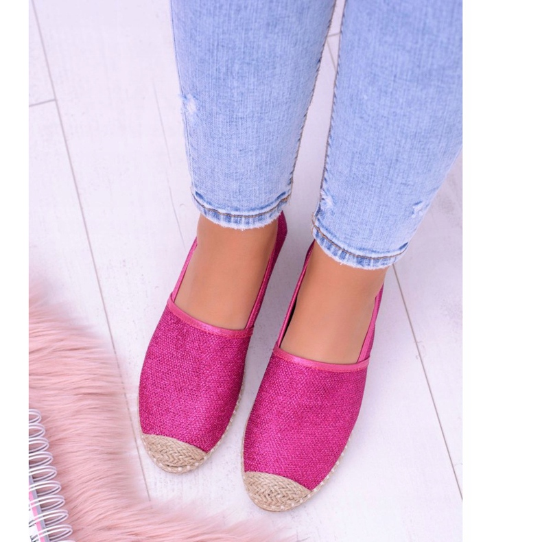 Dámské espadrilky Lu Boo Slip On Fuchsia Brocade Miravet růžový 2