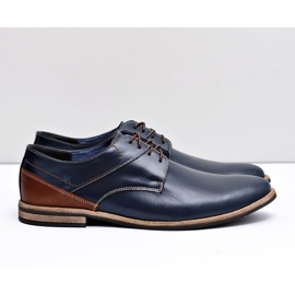 Bednarek Polish Shoes Pánské brogues Bednarek Elegantní kůže Navy Blue Marcelo námořnická modrá 2