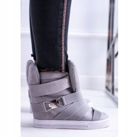 Dámské tenisky Lu Boo s gumičkami v šedé barvě šedá 2