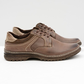 KOMODO Pánské teplé kožené boty Ernesto Brown Leather hnědý 2