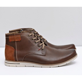 Neex Pánské teplé kožené boty Fresco Brown hnědý 2