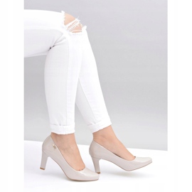 Dámské lodičky Sergio Leone světle šedá lakovaná Orsola 1