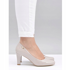 Dámské lodičky Sergio Leone světle šedá lakovaná Orsola 2