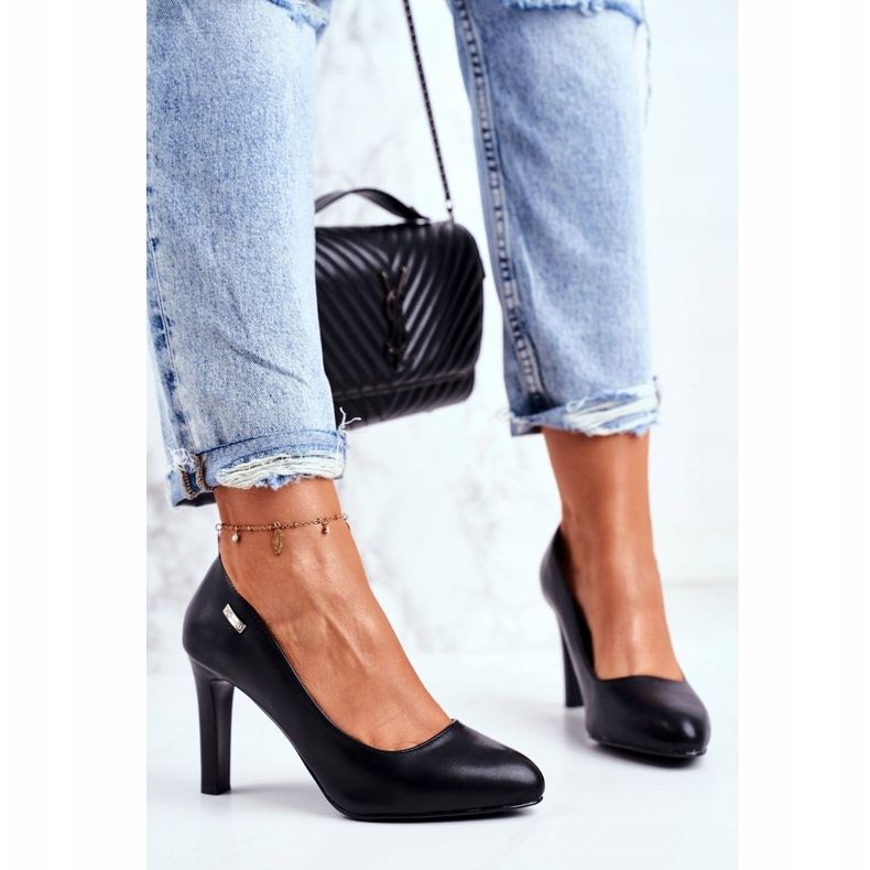 Černé dámské lodičky matné Sergio Leone na Campbell Post černá 1