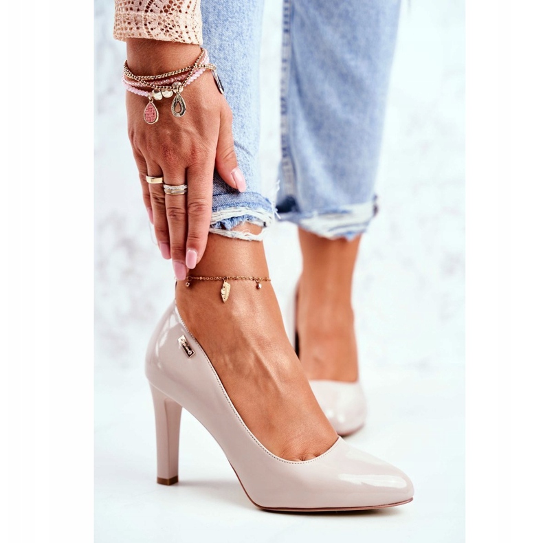 Dámské lodičky Sergio Leone Světle šedá Na laku Campbell 1 Dámské lodičky Sergio Leone Světle šedá Na laku Campbell 1