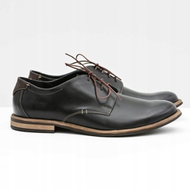Bednarek Polish Shoes Elegantní pánské černé boty Feliciano černý 2