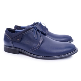 Bednarek Polish Shoes Pánské brogues Bednarek Elegantní kůže Navy Blue Oliviero námořnická modř 1