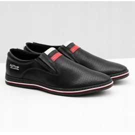 Joker Kožené pánské černé nazouvací boty Mello černá 1