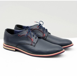 Bednarek Polish Shoes Pánské brogues Bednarek Elegantní kůže Navy Blue Pietro námořnická modrá 1