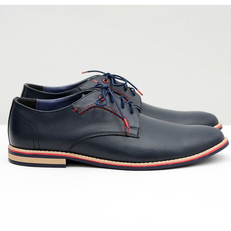 Bednarek Polish Shoes Pánské brogues Bednarek Elegantní kůže Navy Blue Pietro námořnická modrá 2