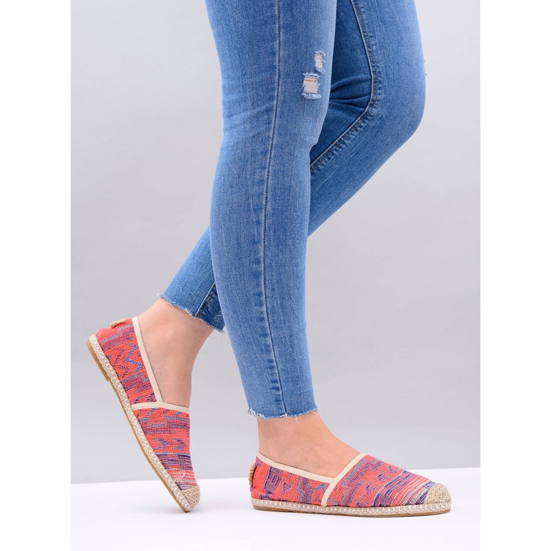Lu Boo | Dámské plátěné espadrilky Aztec Coral Bimbi růžový 1 Lu Boo | Dámské plátěné espadrilky Aztec Coral Bimbi růžový 1
