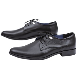 Mario Boschetti Elegantní černé společenské boty Damaso černý 1