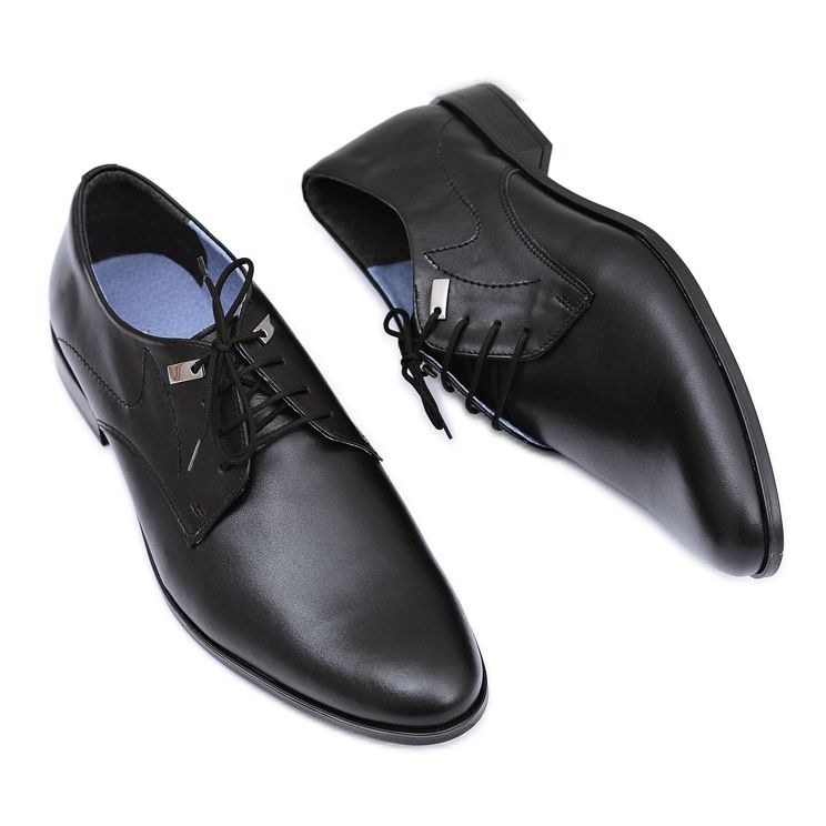 Mario Boschetti Elegantní černé společenské boty Damaso černý 2