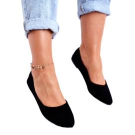 PS1 Černé dámské balerínky Suede Bueno černá 1 PS1 Černé dámské balerínky Suede Bueno černá 1