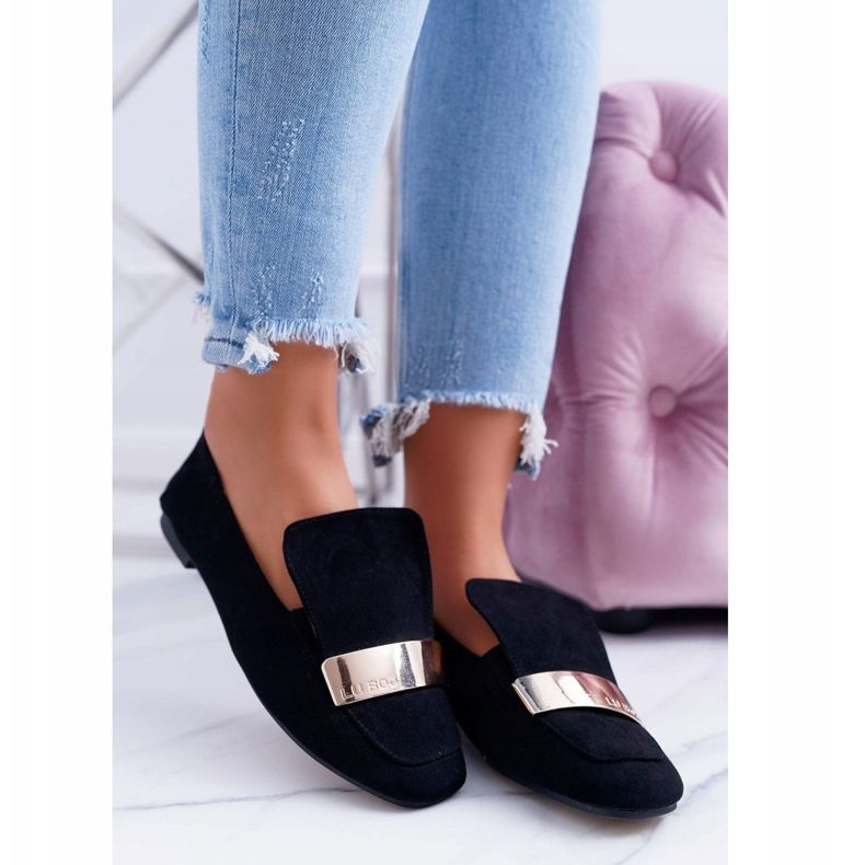 Dámské mokasíny Zlatý odznak Černý Lordsy Lu Boo Harlem černá 1
