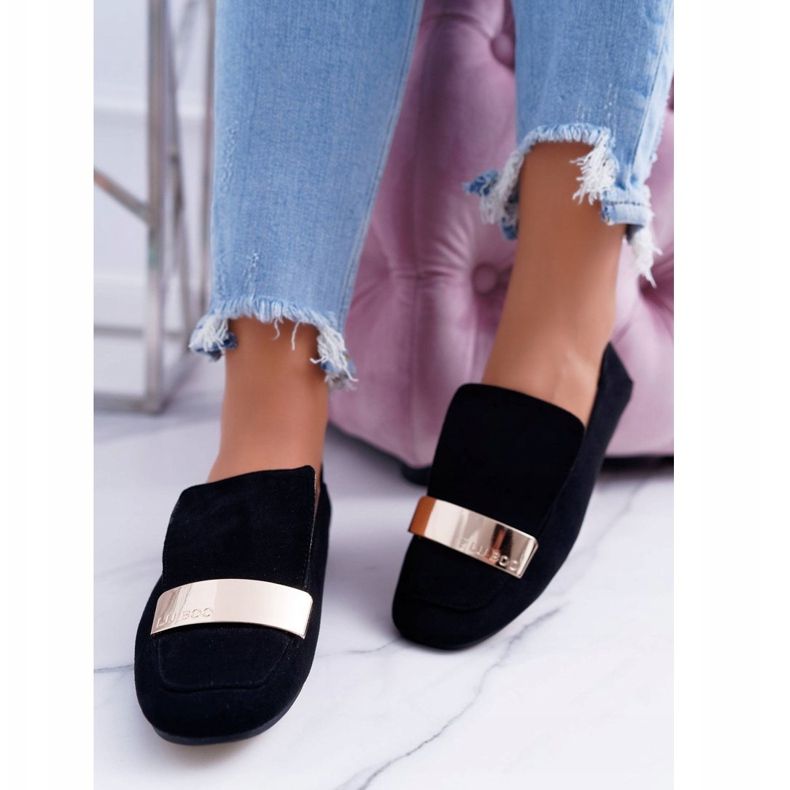 Dámské mokasíny Zlatý odznak Černý Lordsy Lu Boo Harlem černá 2