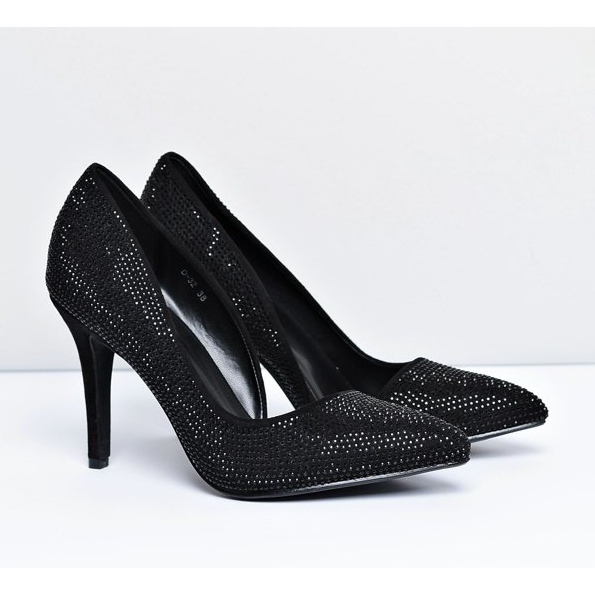 Vices Dámské černé semišové asymetrické kamínky Santee černá 1