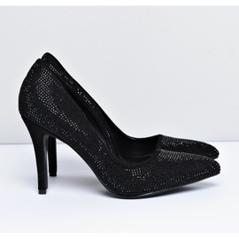 Vices Dámské černé semišové asymetrické kamínky Santee černá 2