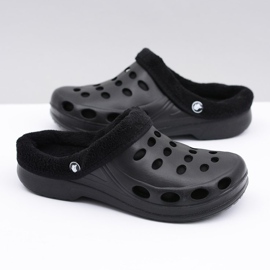 Flameshoes Dámské pantofle Teplé černé Kroks Eva černá 1