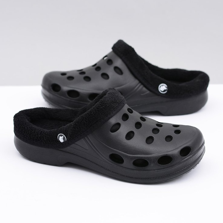 Flameshoes Dámské pantofle Teplé černé Kroks Eva černá 1