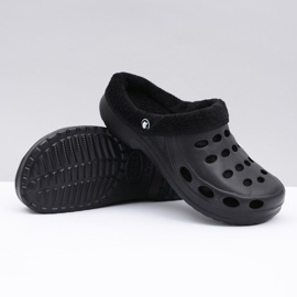 Flameshoes Dámské pantofle Teplé černé Kroks Eva černý 2