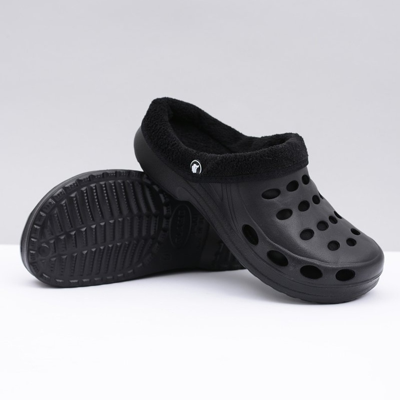 Flameshoes Dámské pantofle Teplé černé Kroks Eva černý 2