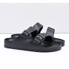 Flameshoes Pánské černé lehké pantofle do zahrady černá 1