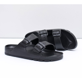 Flameshoes Pánské černé lehké pantofle do zahrady černý 2