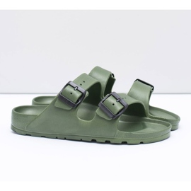 Flameshoes Pánské pantofle z olivové zahrady zelený 1