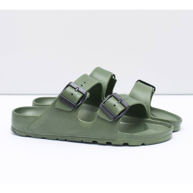 Flameshoes Pánské pantofle z olivové zahrady zelený 1
