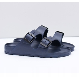 Flameshoes Pánské světle modré pantofle do zahrady námořnická modř 1