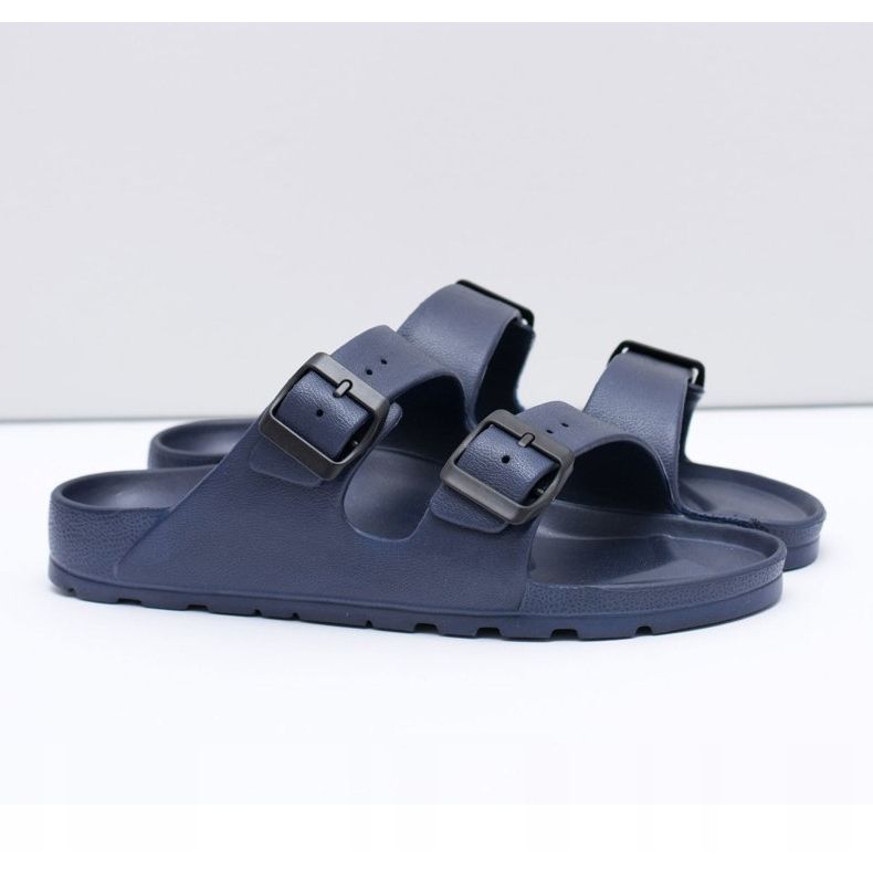 Flameshoes Pánské světle modré pantofle do zahrady námořnická modř 1