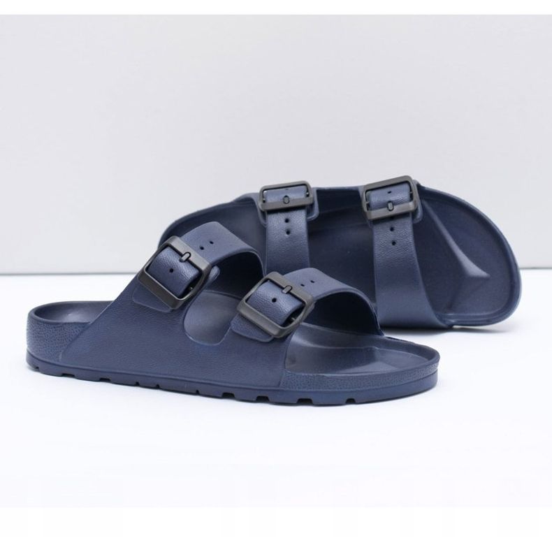 Flameshoes Pánské světle modré pantofle do zahrady námořnická modrá 2