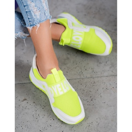 Seastar Slipony na platformě The Love bílý zelený 1