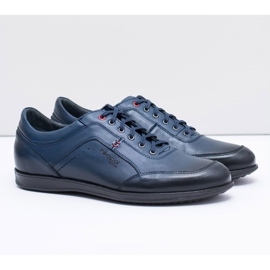 Pánské tmavě modré kožené boty Nikopol Casual Polver námořnická modrá 1