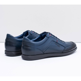 Pánské tmavě modré kožené boty Nikopol Casual Polver námořnická modrá 3
