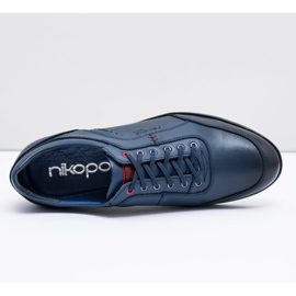 Pánské tmavě modré kožené boty Nikopol Casual Polver námořnická modrá 7