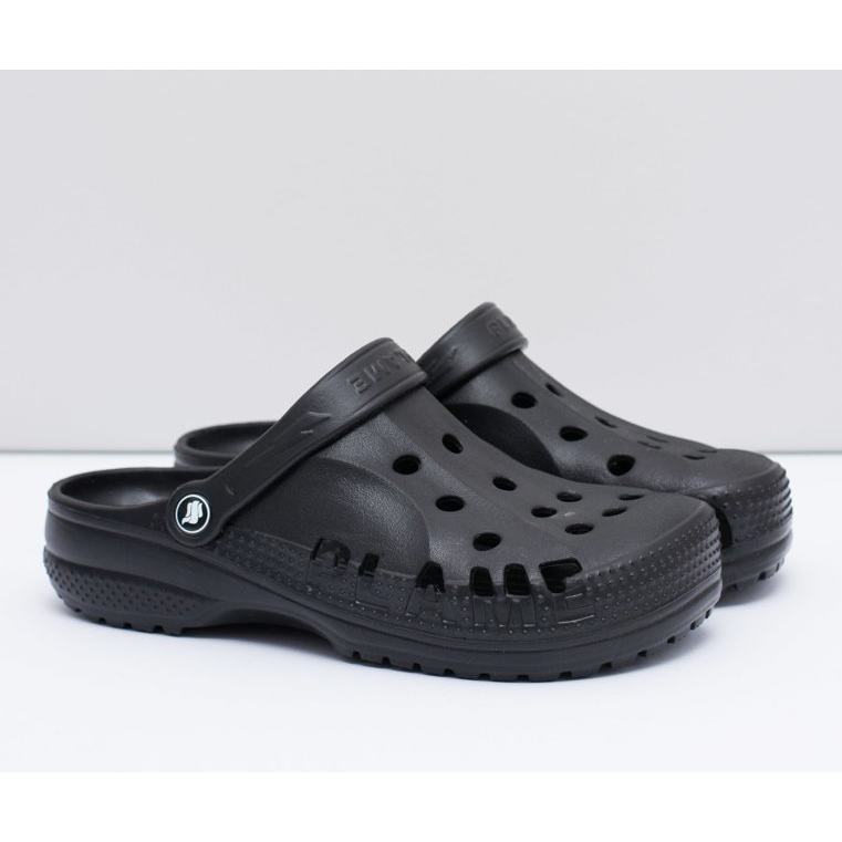 Flameshoes Pánské pantofle na bazén Kroksy Eva Black černý 1