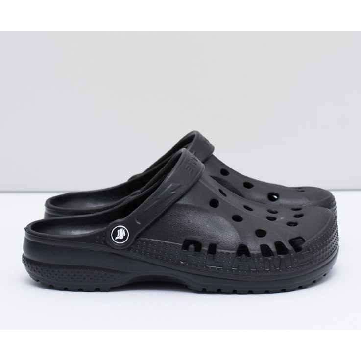 Flameshoes Pánské pantofle na bazén Kroksy Eva Black černý 2