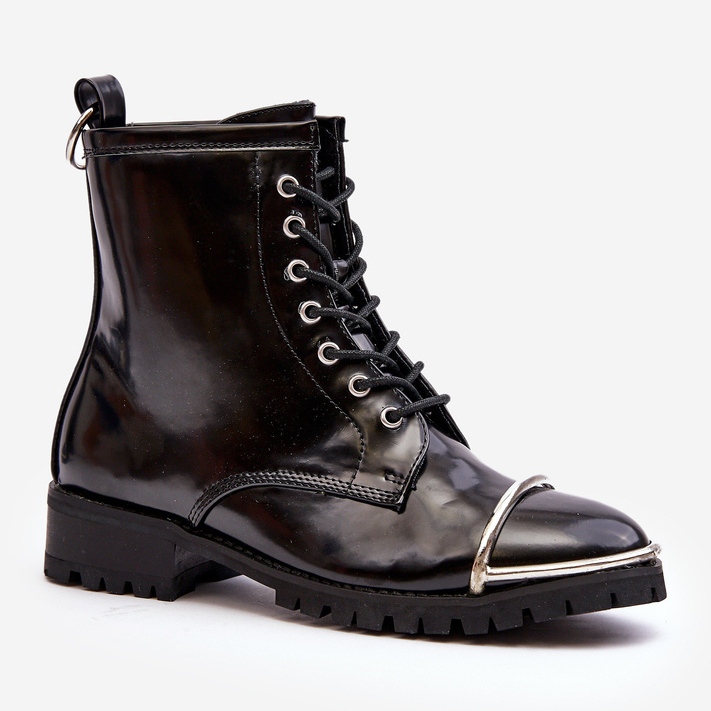 Dámské boty Lu Boo Black Workers s ocelovým rámem Jacksy černá 1 Dámské boty Lu Boo Black Workers s ocelovým rámem Jacksy černá 1