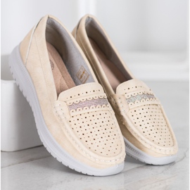 Small Swan Mokasíny na platformě hnědý 2