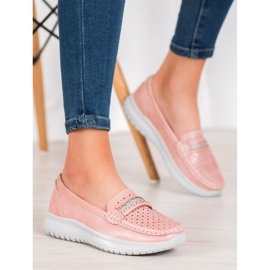 Small Swan Mokasíny na platformě růžový 2