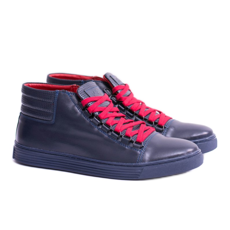 KENT Pánské kožené tenisky Navy Blue Torres námořnická modř 1